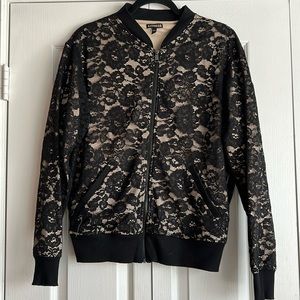 Express black bomber jacket